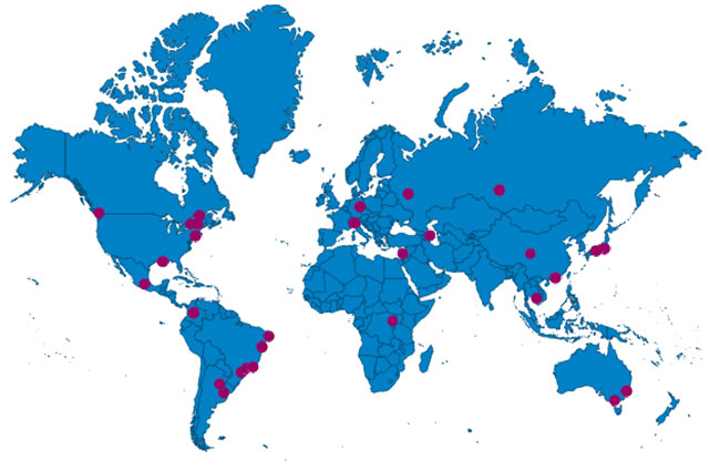 Localisation des accords internationaux signés en 2020/2021