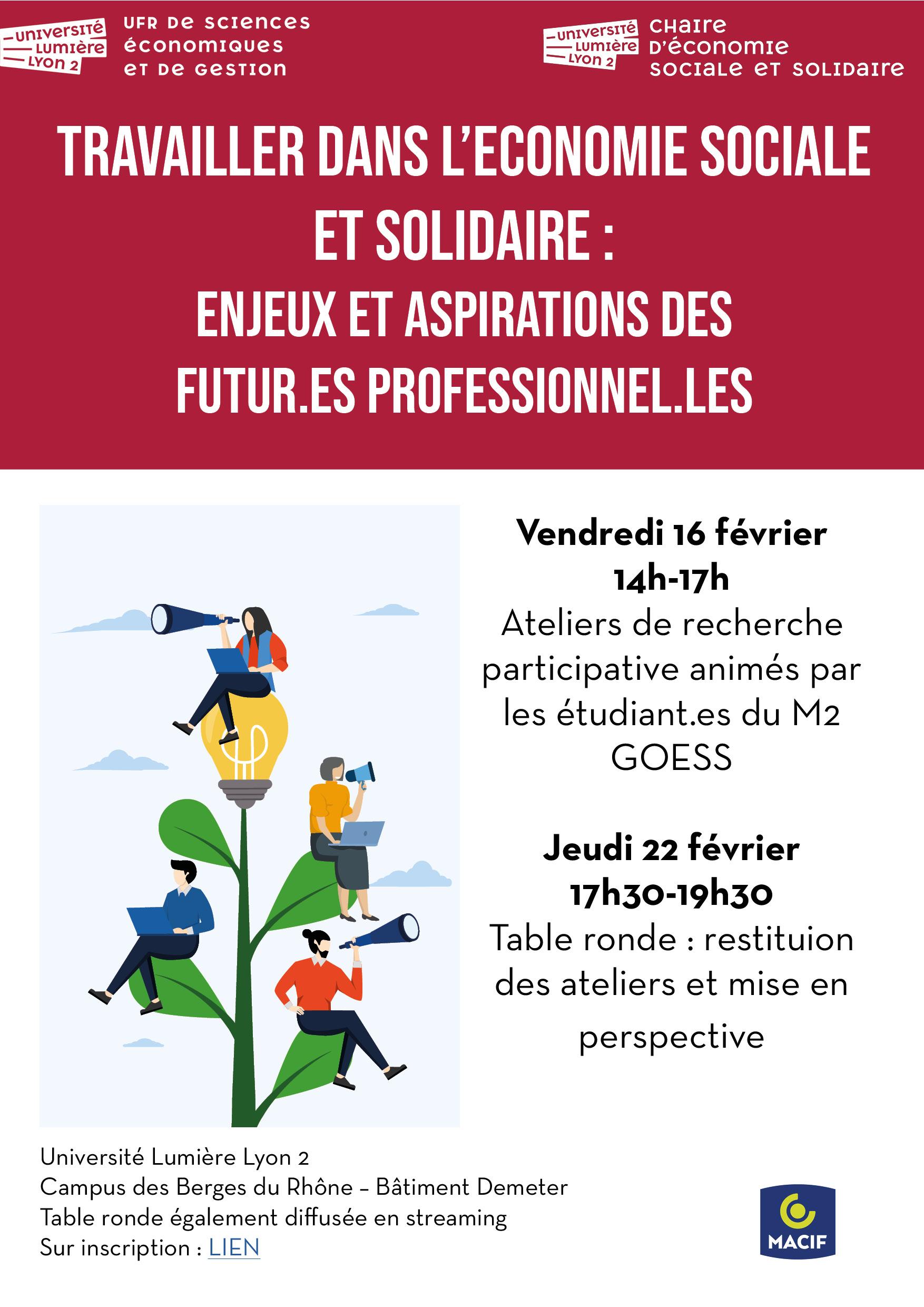 Affiche Travailler dans l'ESS