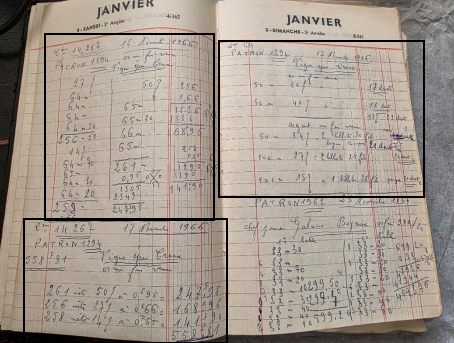 Extrait d'un registre d'atelier - Soirie Vivante