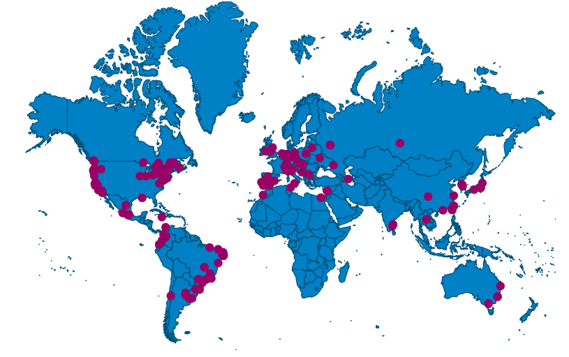 Carte des échanges - octobre 2020