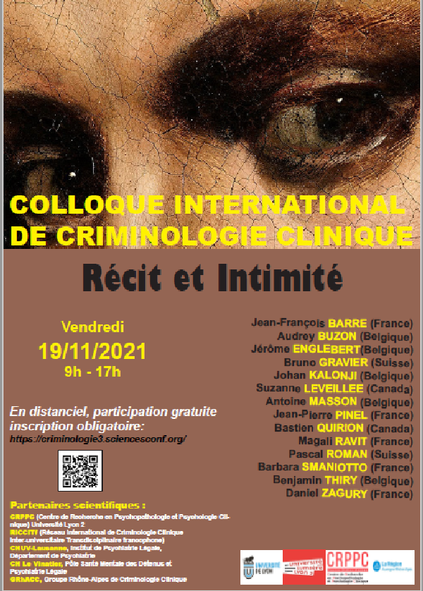 Colloque récit et Intimité