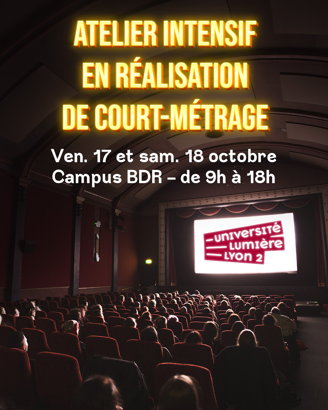 Atelier intensif en réalisation dfe court métrage