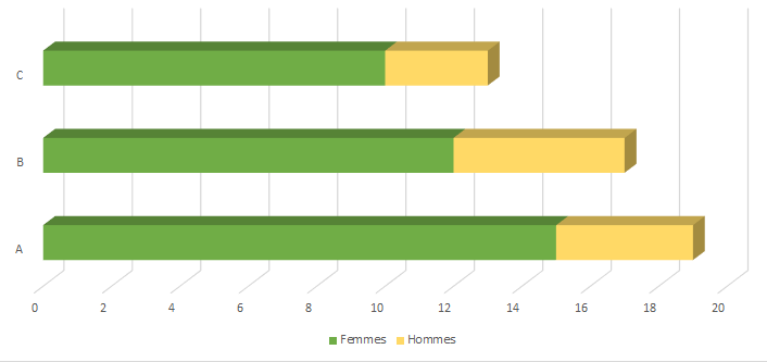 Graphique - CPE - Répartition personnels de bibliothèque