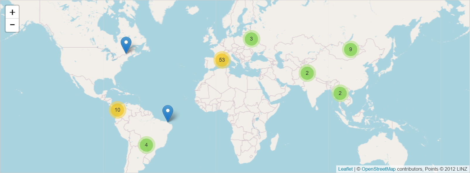   Cartographie des projets internationaux de l'Université