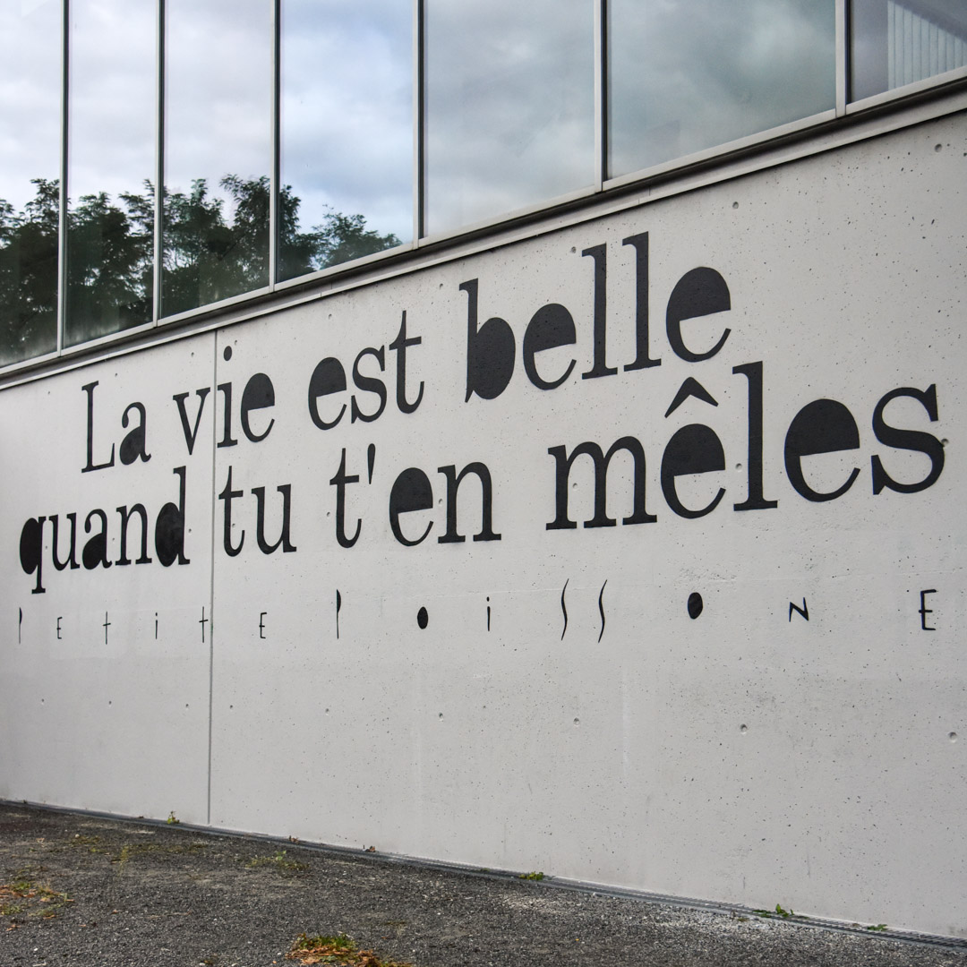 « La vie est belle quand tu t’en mêles » : une poétisation street art du campus Porte des Alpes