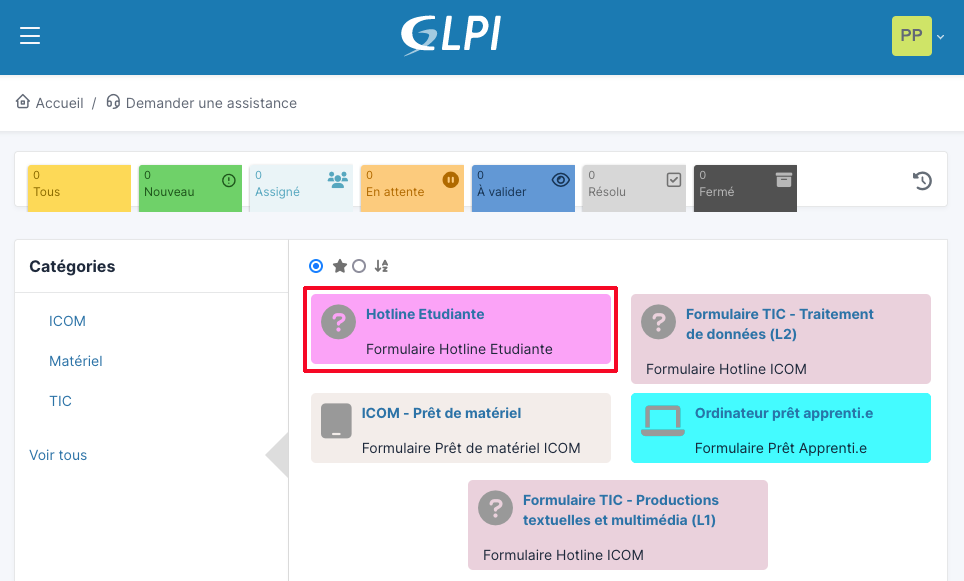 GLPI etu