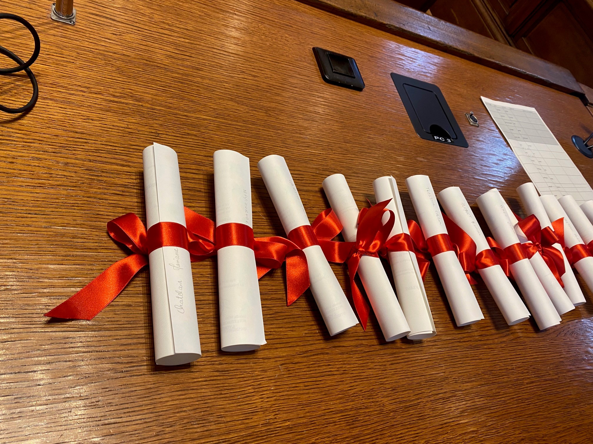 diplomes préparé pour la remise