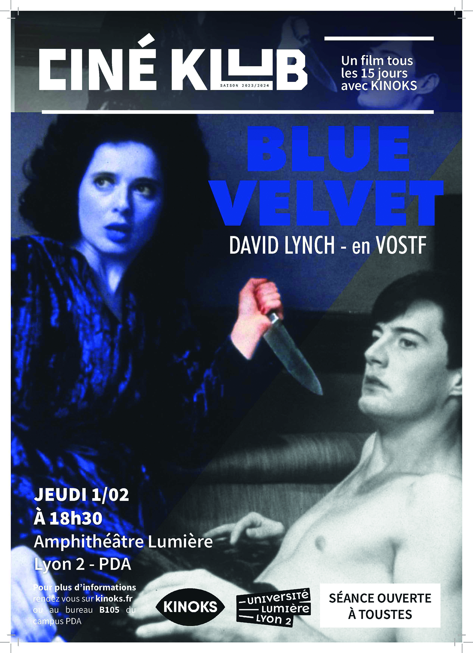 Affiche de la séance Blue Velvet
