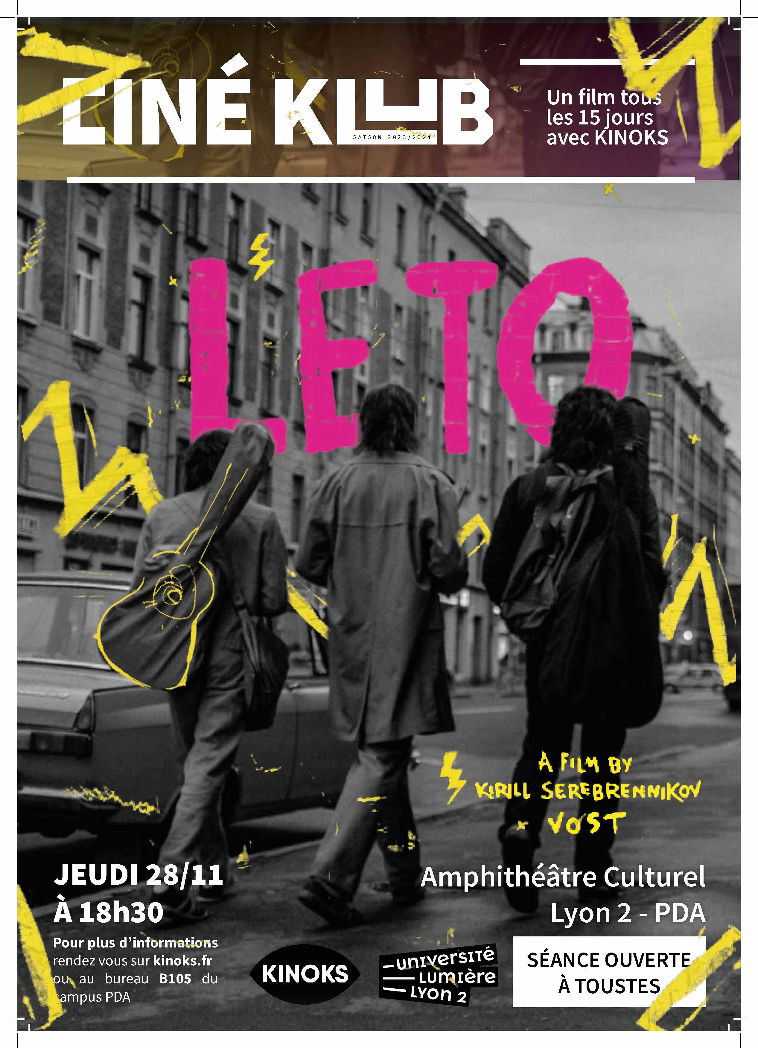 Affiche de la séance du ciné-club pour le film Leto