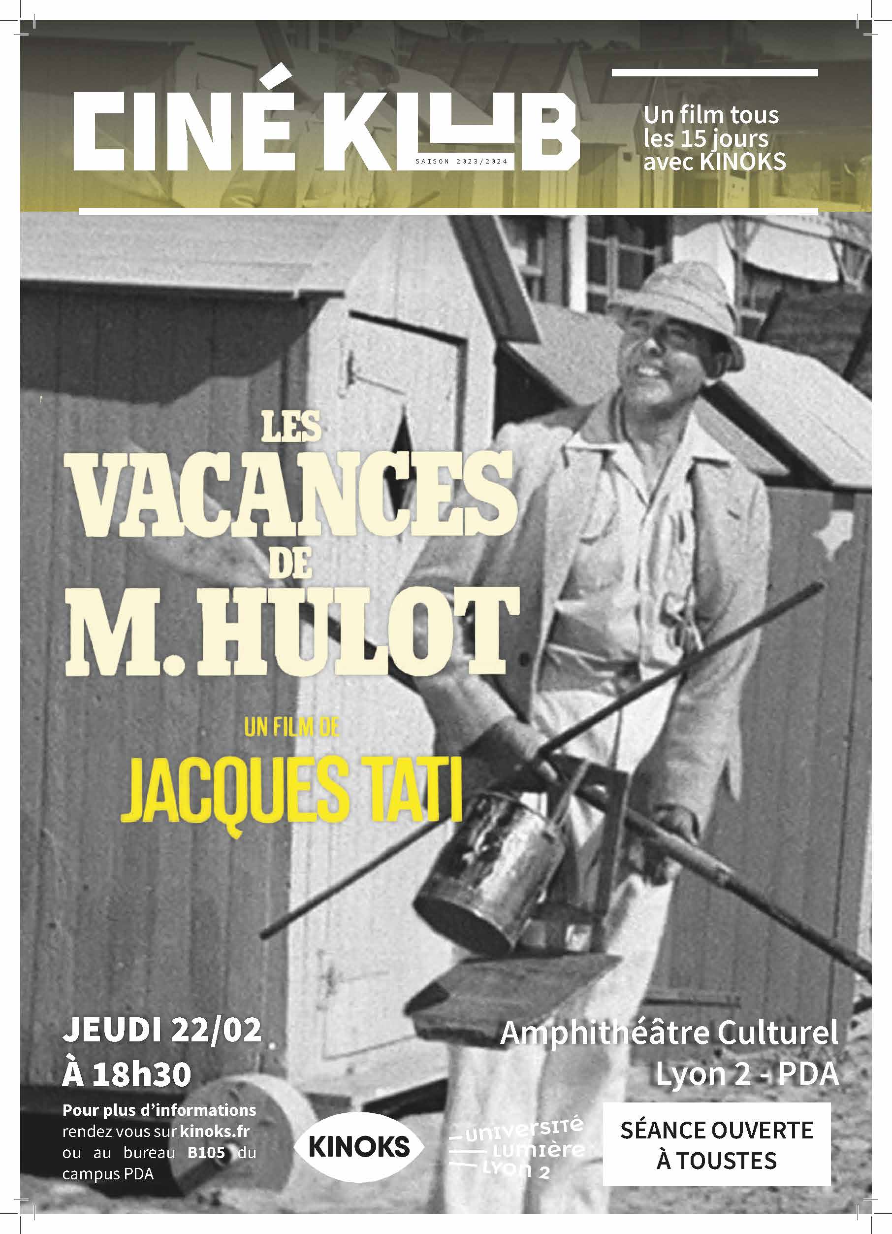 Affiche de la séance Les Vacances de M.Hulot