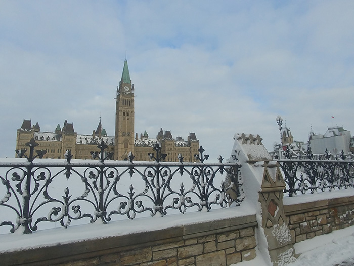 Le Parlement en hiver