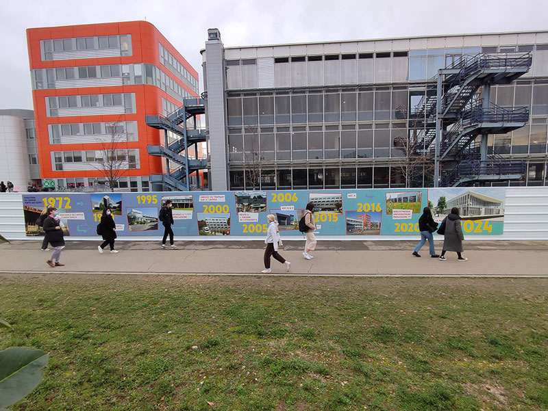 Campus PdA - palissade La Ruche - Chronologie