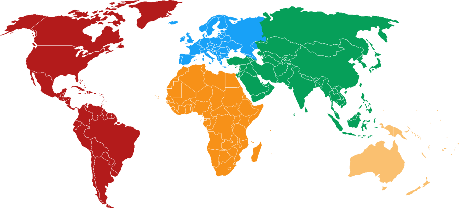 Étudiant.es internationaux/ales : répartition par continents