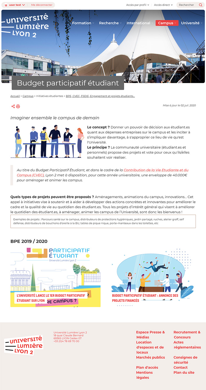 Page web en cours de consultation