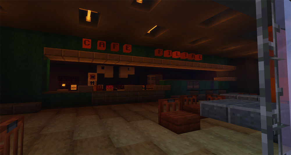 Minecraft - PdA - Café Filtre (intérieur)